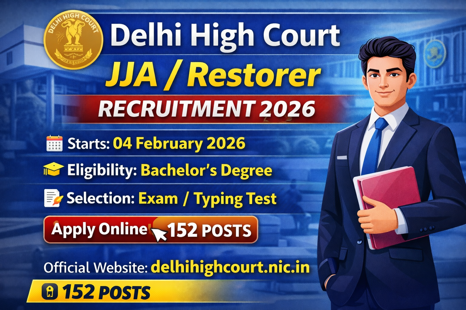 Delhi High Court JJA Recruitment 2026