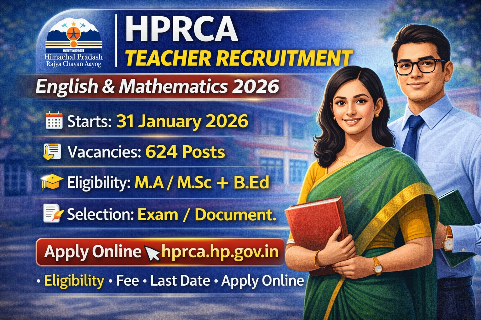 HPRCA Teacher Recruitment 2026